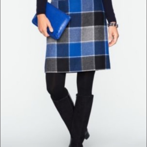 Talbots Dresses & Skirts - Talbots Buffalo Plaid Blue + Black + Gray EUC